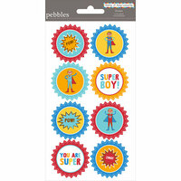 American Crafts - Pebbles - Party with Amy Locurto - Cardstock Stickers - Round - Hero