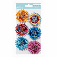 American Crafts - Pebbles - Party with Amy Locurto - Paper Flowers - Rainbow