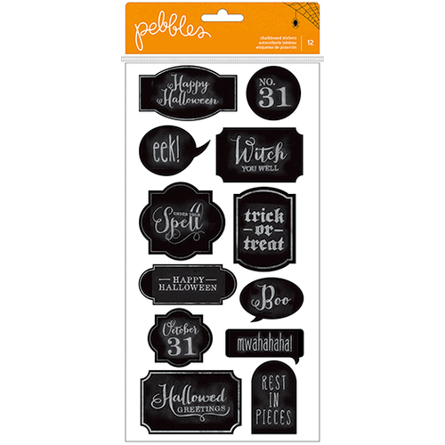 American Crafts - Pebbles - Thirty One Collection - Halloween - Chalkboard Labels