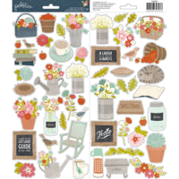 American Crafts - Pebbles - Front Porch Collection - Cardstock Stickers - Icons and Phrases