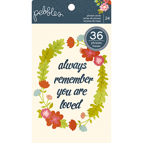 American Crafts - Pebbles - Front Porch Collection - 4 x 6 Phrase Cards