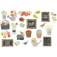American Crafts - Pebbles - Front Porch Collection - Chips - Printed Chipboard and Chalk Shapes