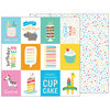 Pebbles - Happy Hooray Collection - 12 x 12 Double Sided Paper - Birthday Wishes