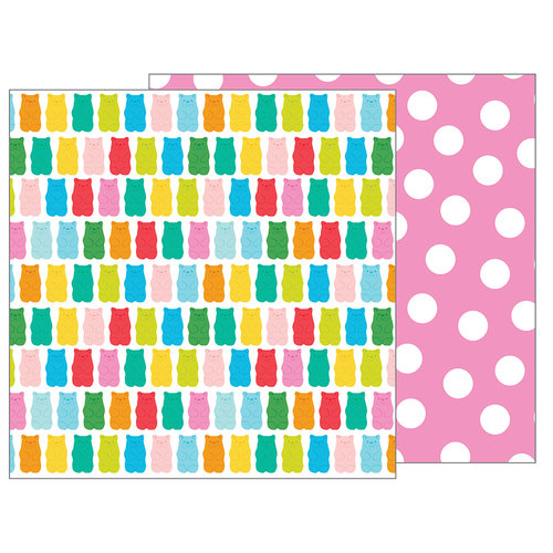 Pebbles - Happy Hooray Collection - 12 x 12 Double Sided Paper - Beary Sweet