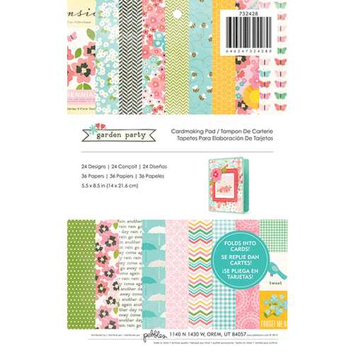 Pebbles - Garden Party Collection - 5.5 x 8.5 Cardmaking Paper Pad