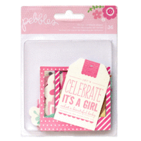 Pebbles - Special Delivery Collection - Girl - Die Cut Cardstock Shapes