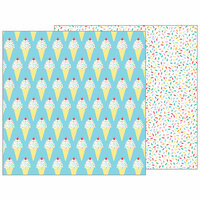 Pebbles - Happy Hooray Collection - 12 x 12 Double Sided Paper - Sprinkles on Top