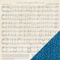 Pebbles - Americana Collection - 12 x 12 Double Sided Paper - National Anthem