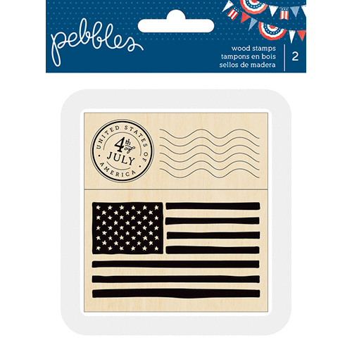 Pebbles - Americana Collection - Wooden Stamps