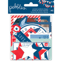 Pebbles - Americana Collection - Die Cut Cardstock Shapes