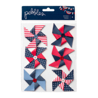 Pebbles - Americana Collection - 3 Dimensional Pinwheels