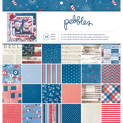 Pebbles - Americana Collection - 12 x 12 Paper Pad