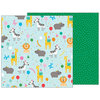 Pebbles - Happy Hooray Collection - 12 x 12 Double Sided Paper - Party Animal