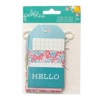 American Crafts - Pebbles - Garden Party Collection - Pockets with Inserts
