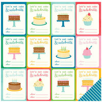 Pebbles - Birthday Wishes Collection - 12 x 12 Double Sided Paper - You're Invited