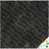 Pebbles - Birthday Wishes Collection - 12 x 12 Double Sided Paper - Happy Birthday