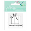 Pebbles - Birthday Wishes Collection - Clear Acrylic Stamp - Happy Birthday Present