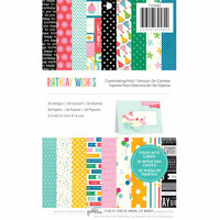 Pebbles - Birthday Wishes Collection - 5.5 x 8.5 Cardmaking Paper Pad