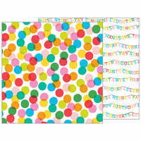 Pebbles - Happy Hooray Collection - 12 x 12 Double Sided Paper - Celebrate
