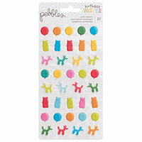 Pebbles - Happy Hooray Collection - Puffy Stickers - Icons