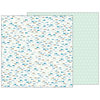 Pebbles - Night Night Collection - 12 x 12 Double Sided Paper - Gone Fishing