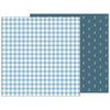Pebbles - Night Night Collection - 12 x 12 Double Sided Paper - Blue Blankie