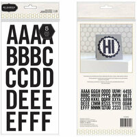 Pebbles - Homemade Collection - Large Alphabet Stickers - Black
