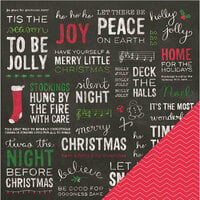 Pebbles - Home For Christmas Collection - 12 x 12 Double Sided Paper - Home For Christmas