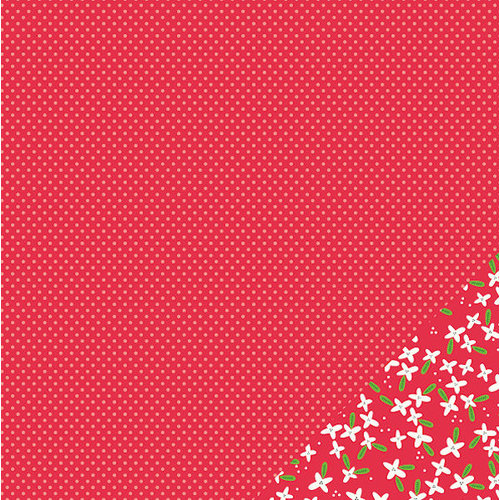 Pebbles - Home For Christmas Collection - 12 x 12 Double Sided Paper - Christmas Cheer