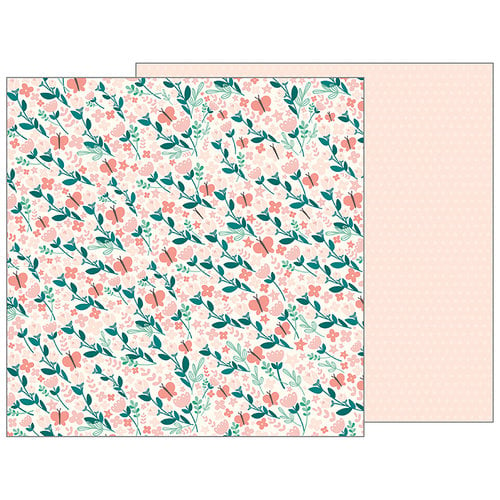 Pebbles - Night Night Collection - 12 x 12 Double Sided Paper - Summer Breeze