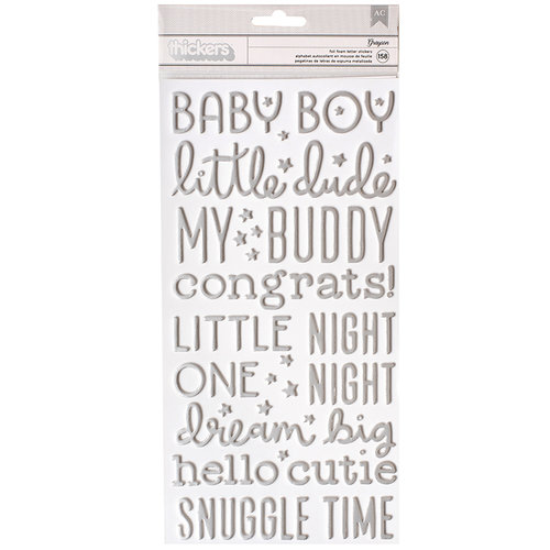 Pebbles - Night Night Collection - Thickers - Foam - Foil - Boy