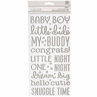 Pebbles - Night Night Collection - Thickers - Foam - Foil - Boy