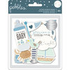 Pebbles - Night Night Collection - Ephemera with Foil Accents - Boy