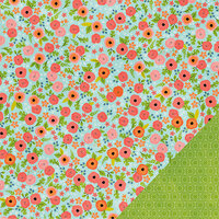 Pebbles - Happy Day Collection - 12 x 12 Double Sided Paper - Blooms