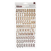 Pebbles - Happy Day Collection - Thickers - Chipboard Alphabet Stickers - Woodland