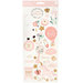 Pebbles - Night Night Collection - Cardstock Stickers with Foil Accents - Girl