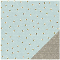 Pebbles - Homegrown Collection - 12 x 12 Double Sided Paper - Busy Bees