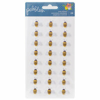 Pebbles - Homegrown Collection - Puffy Stickers - Bees