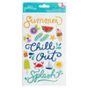 Pebbles - Fun In The Sun Collection - Puffy Stickers - Phrase
