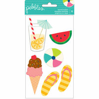 Pebbles - Fun In The Sun Collection - Layered Stickers