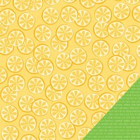 Pebbles - Fun In The Sun Collection - 12 x 12 Double Sided Paper - Lemonade