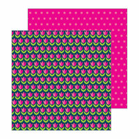 Pebbles - Patio Party Collection - 12 x 12 Double Sided Paper - Tulips