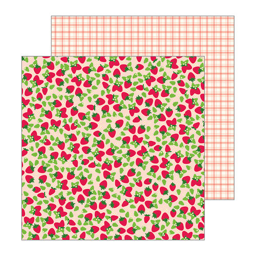 Pebbles - Patio Party Collection - 12 x 12 Double Sided Paper - Fresh Berries
