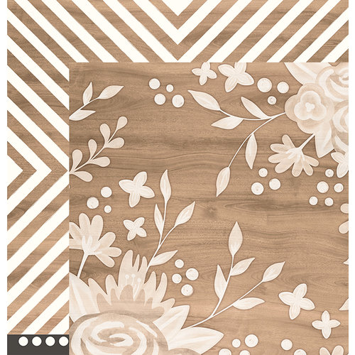 Pebbles - DIY Home Collection - 12 x 12 Double Sided Paper - Ivory Inlay