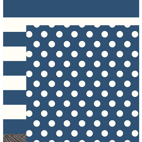 Pebbles - DIY Home Collection - 12 x 12 Double Sided Paper - Navy Blue Classic