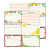 Pebbles - Patio Party Collection - 12 x 12 Double Sided Paper - Recipe Cards