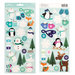 Pebbles - Winter Wonderland Collection - Christmas - Cardstock Stickers with Glitter Accents - Icons