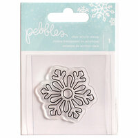 Pebbles - Winter Wonderland Collection - Christmas - Clear Acrylic Stamps - Snowflake