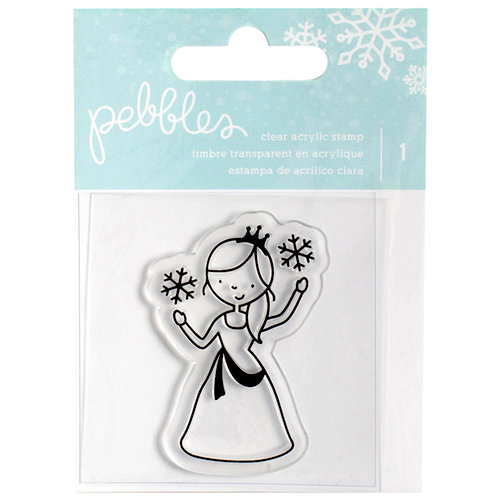 Pebbles - Winter Wonderland Collection - Christmas - Clear Acrylic Stamps - Princess