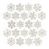 Pebbles - Winter Wonderland Collection - Christmas - Ephemera Snowflakes with Glitter Accents